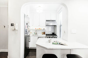 A one-bedroom remodel turns around a tight layout and transforms a tiny kitchen