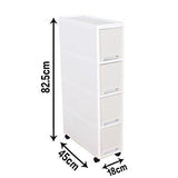 Storage organizer shozafia narrow slim rolling storage cart and organizer 7 1 inches kitchen storage cabinet beside fridge small plastic rolling shelf with drawers for bathroom