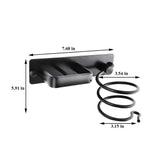 Budget friendly exttlliy wall mount aluminum hair blow dryer holder organizer with straightener storage stand rack for bathroom not include glue black