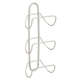Organize with mdesign modern decorative metal 3 level wall mount towel rack holder and organizer for storage of bathroom towels washcloths hand towels 2 pack satin