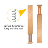 Shop for shineme drawer dividers bamboo set of 4 kitchen separators organizers spring adjustable expendable suitable for bedroom baby drawer bathroom and desk