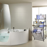 Cheap mythinglogic laundry hamper with 3 tier storage shelves bathroom tower storage organizer with dual compartment removeable hamper for bathroom laundry room closet nursery oil rubbed bronze