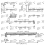 Top rated kes 4 piece bathroom accessory set rustproof towel bar hook toilet paper holder towel ring wall mount brushed sus 304 stainless steel la2252 42