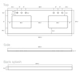 Latest maykke abigail 60 bathroom vanity set in birch wood american walnut finish double brown cabinet with countertop backsplash in black granite and ceramic undermount sink in white ysa1376001