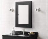 Selection ronbow frederick 24 x 32 transitional solid wood frame bathroom medicine cabinet in black 2 mirrors and 2 cabinet shelves 618125 b02