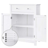 Top rated vasagle free standing bathroom cabinet with drawer and adjustable shelf kitchen cupboard wooden entryway storage cabinet white 23 6 x 11 8 x 31 5 inches ubbc61wt