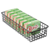 Top rated mdesign household wire drawer organizer tray storage organizer bin basket built in handles for kitchen cabinets drawers pantry closet bedroom bathroom 16 x 6 x 3 4 pack matte black