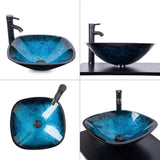 Related bathroom vanities 24 inch with sink freestanding eco mdf sink cabinet vanity organizers with counter top glass vessel sink vanity mirror and 1 5 gpm faucet combo vanity ocean blue sink