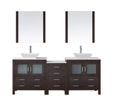 New virtu usa dior 82 inch double sink bathroom vanity set in espresso w square vessel sink white engineered stone countertop single hole polished chrome 2 mirrors kd 70082 s es