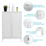 On amazon tangkula bathroom floor cabinet wooden floor storage cabinet living room modern home furniture free standing storage cabinet 23 5x14x34 inches