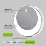 Cheap okeanu motion sensor light 14 led cordless rechargeable night light portable closet lights for hallway basement garage bathroom cabinet stair 3 pack white