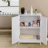 New tangkula bathroom floor cabinet wooden floor storage cabinet living room modern home furniture free standing storage cabinet 23 5x14x34 inches