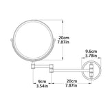 Discover the best makeup mirror wall mount 8 inch dual side with 1x 5x magnification bathroom magnifying mirror two side 360 swivel cosmetic face mirror extendable vanity mirrors luxury brass gold marmolux acc