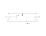 Ginger 4666/PN Kubic 42 Inch Grab Bar 4666, 42", Polished Nickel