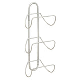 Save mdesign modern decorative metal 3 level wall mount towel rack holder and organizer for storage of bathroom towels washcloths hand towels 2 pack satin