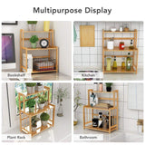 Explore 3 tier standing spice rack little tree kitchen bathroom countertop storage organizer bamboo spice bottle jars rack holder with adjustable shelf bamboo