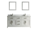 Best vanity art 72 inch double sink bathroom vanity set super white phoenix stone soft closing doors undermount rectangle sinks with two free mirror va1072 dw