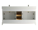 Budget vanity art 72 inch double sink bathroom vanity set super white phoenix stone soft closing doors undermount rectangle sinks with two free mirror va1072 dw