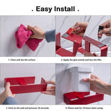 On amazon ty storage hair dryer holder wall mount blow dryer holder aluminum bathroom organizer ceramic cup modern no drilling self adhesive bathroom bedroom storage red white