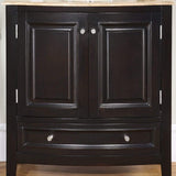 Exclusive silkroad exclusive hyp 0709 t uic 32 travertine stone top single sink bathroom vanity with furniture cabinet 32 dark wood