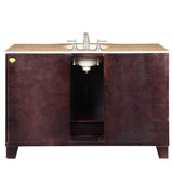 Related silkroad exclusive hyp 0703 t uwc 55 travertine top single white sink bathroom vanity with espresso cabinet 55 dark wood