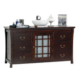 Buy now maykke shoji 64 pacific rim single bathroom vanity set in vintage walnut wood vanity top in vintage walnut ceramic vessel in white lba0460005
