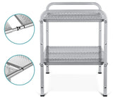 Organize with bextsware metal under sink 2 tier expandable shelf organizer rack adjustable height and position 7 removable shelves expandable 18 to 25for kitchen bathroom cabinets storage chrome