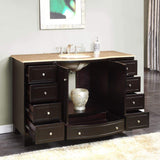Results silkroad exclusive hyp 0703 t uwc 55 travertine top single white sink bathroom vanity with espresso cabinet 55 dark wood
