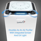 Buy now ivation 11 pint small area compressor dehumidifier with continuous drain hose air purifier ionizer for smaller spaces bathroom attic crawlspace and closets for spaces up to 216 sq ft