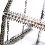 Shop here hersoo large cosmetics makeup organizer transparent bathroom accessories storage glass display with slanted front open lid cosmetic stackable holder for makeup brushes perfumes skincare