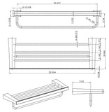 American Imaginations AI-888-3058 24-in. Multi-rod Towel Rack In Chrome