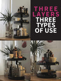 Best seller  modern chic makeup organizer 360 rotation black adjustable height 3 layers storage fit makeup lipstick cosmetic skincare perfume perfect on dresser bedroom bathroom countertop