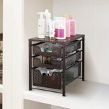 Discover the simple trending 3 tier under sink cabinet organizer with sliding storage drawer desktop organizer for kitchen bathroom office stackbale bronze