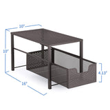 Cheap simple trending under sink cabinet organizer with sliding storage drawer desktop organizer for kitchen bathroom office stackbale bronze