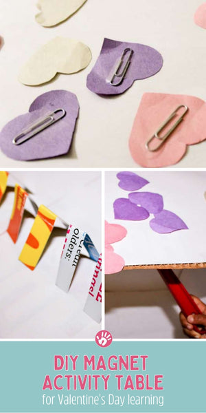 DIY Magnet Activity Table for Valentine’s Day Learning