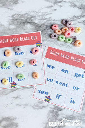 BLACKOUT Sight Word Game