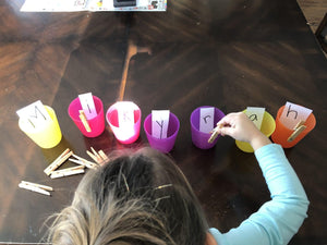 Clothespin Names and Letter Match so Simple for Kids