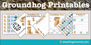 Super Bowl and Groundhog Printables