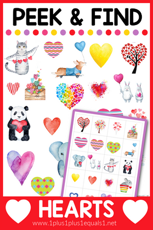 Peek & Find Heart Theme Game for Kids