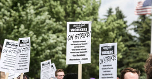‘Beat the machine’: Amazon warehouse workers strike to protest inhumane conditions