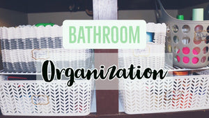In this video, I organized my under the sink cabinet space in my bathroom