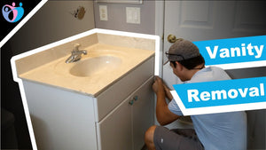 how to remove a bathroom vanity | bathroom remodel by Daddicated (1 year ago)