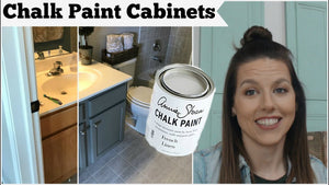 Chalk paint cabinets using this tutorial by Christina Muscari of Pretty Distressed