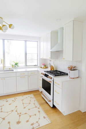 Pink and White Kitchen Makeover (Before + After)