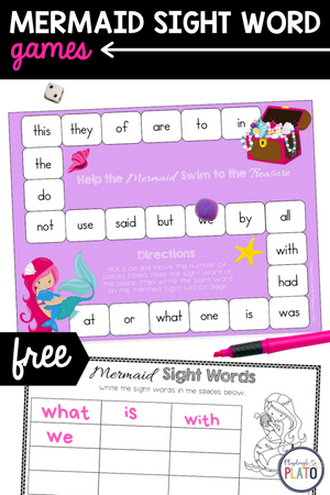 Mermaid Sight Word Game