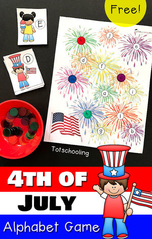 4th of July Alphabet Game for Preschoolers