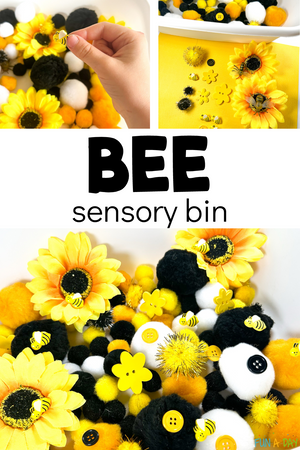 Super Easy Bee Sensory Bin