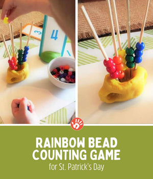 Rainbow Bead Counting Game for St. Patrick’s Day