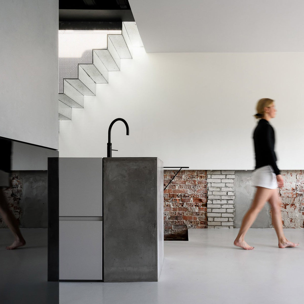 Horizontal line cuts through Amsterdam loft revamped by Firm Architect ...