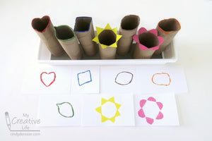 Cardboard Tube Stamping and Memory Game